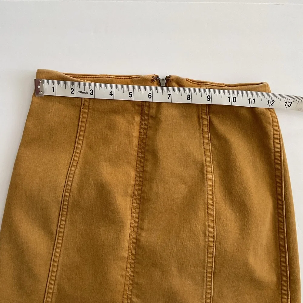 Free People Skirt Mustard Yellow Size 2